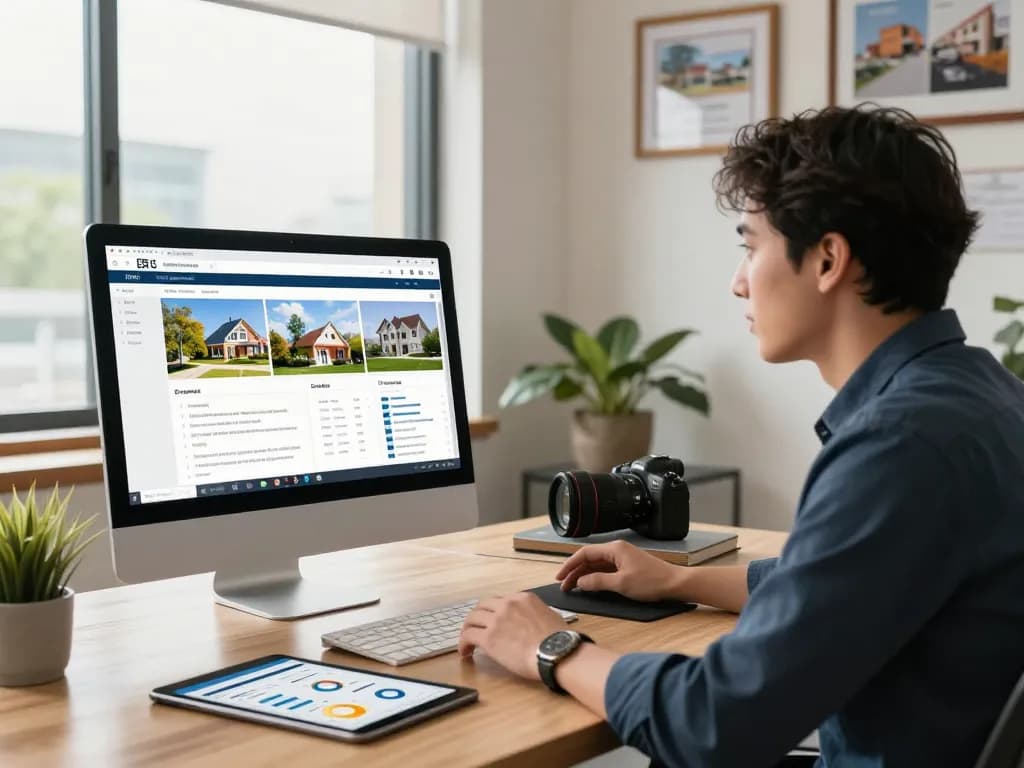 Utilisation efficace du logiciel immobilier gratuit lors d'une consultation immobilière.