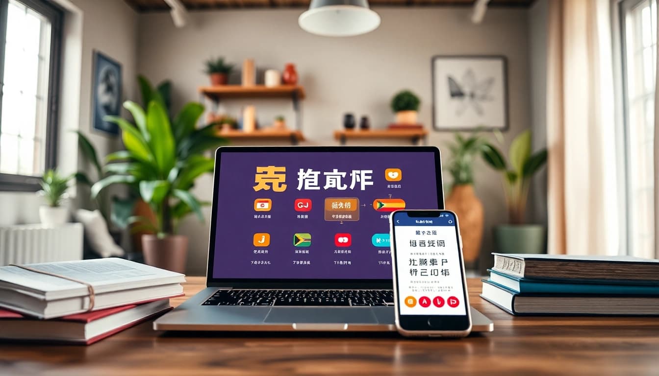 Explore the effectiveness of 有道翻译 in a modern workspace setup.