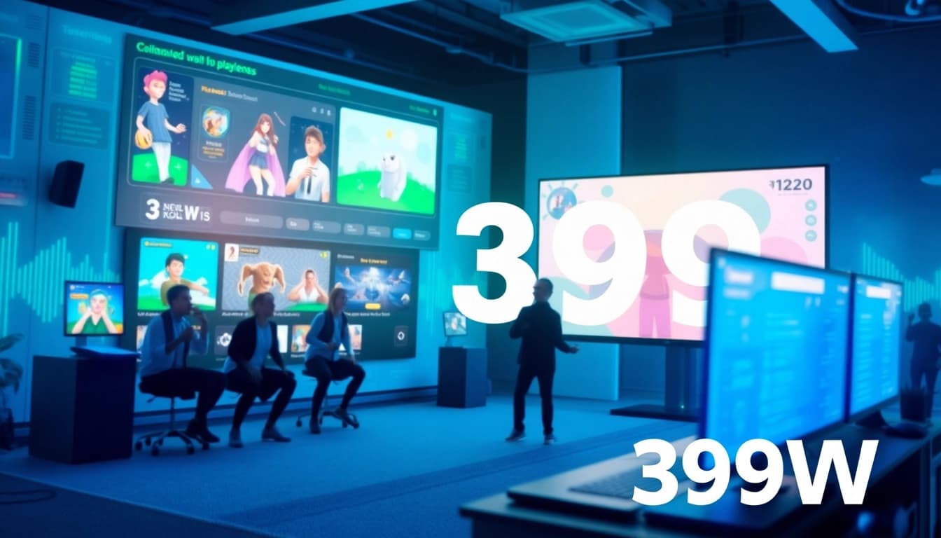 Dynamic gaming interface of 399W showcasing interactive sound experiences.