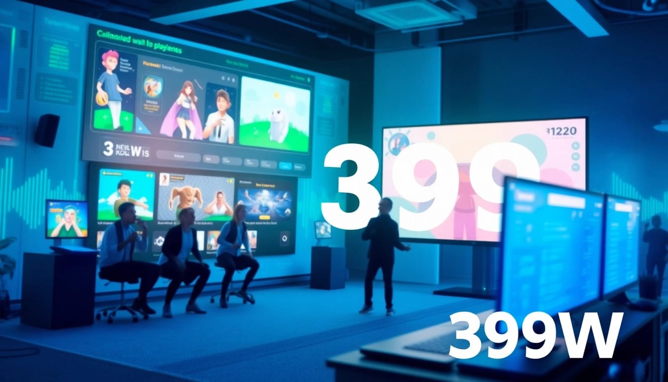 Dynamic gaming interface of 399W showcasing interactive sound experiences.