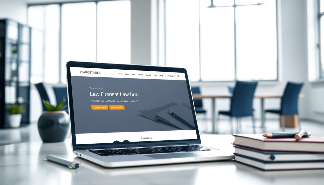 Showcase of a professional law firm website design at https://www.lawfirmswebsitedesign.com with modern aesthetics and navigation.