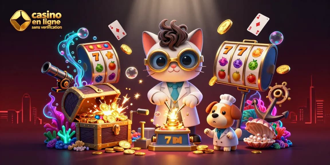 Visualisez un monde de casino en ligne sans vérification avec une machine à répliquer des pièces d’or dans un décor dynamique et coloré.