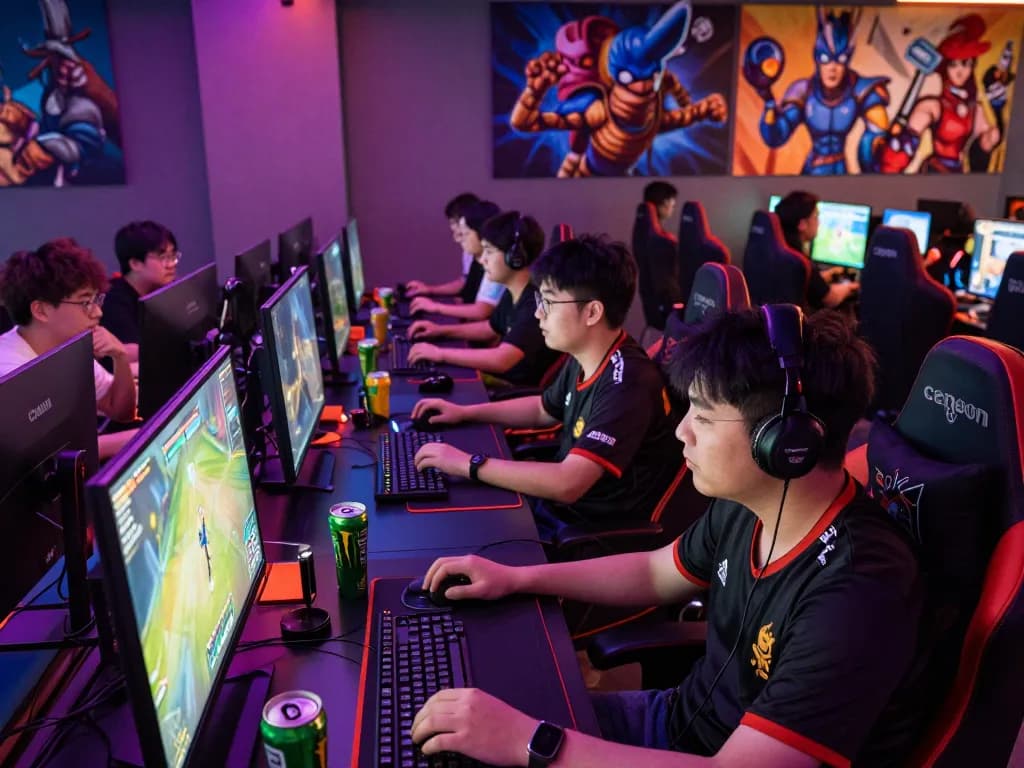 Exciting B52Club gaming scene with players enjoying diverse games and competitive play.