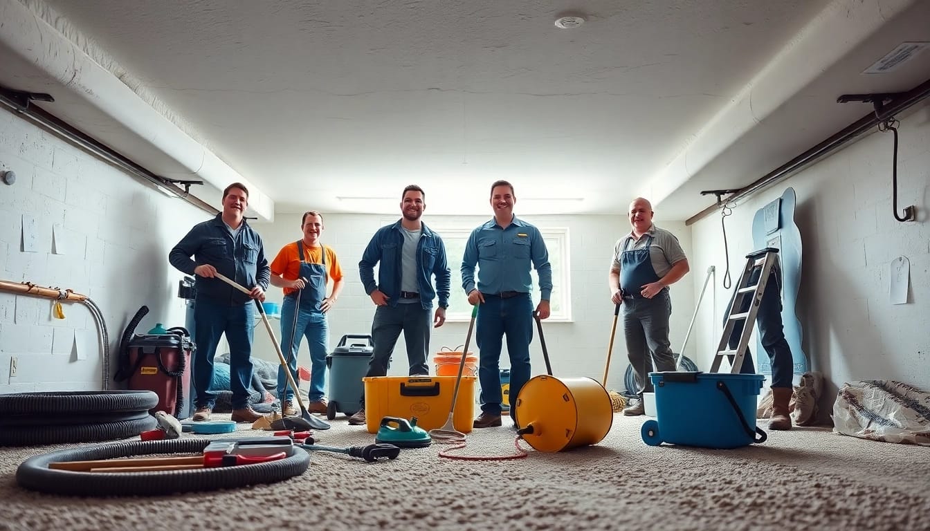Crawl space cleaning professionals at http://newleafcrawlspace.com demonstrating expert service in a bright, organized environment.