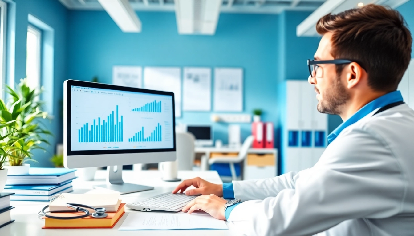 Optimizing seo für Ärzte through effective digital strategies in a modern medical office.