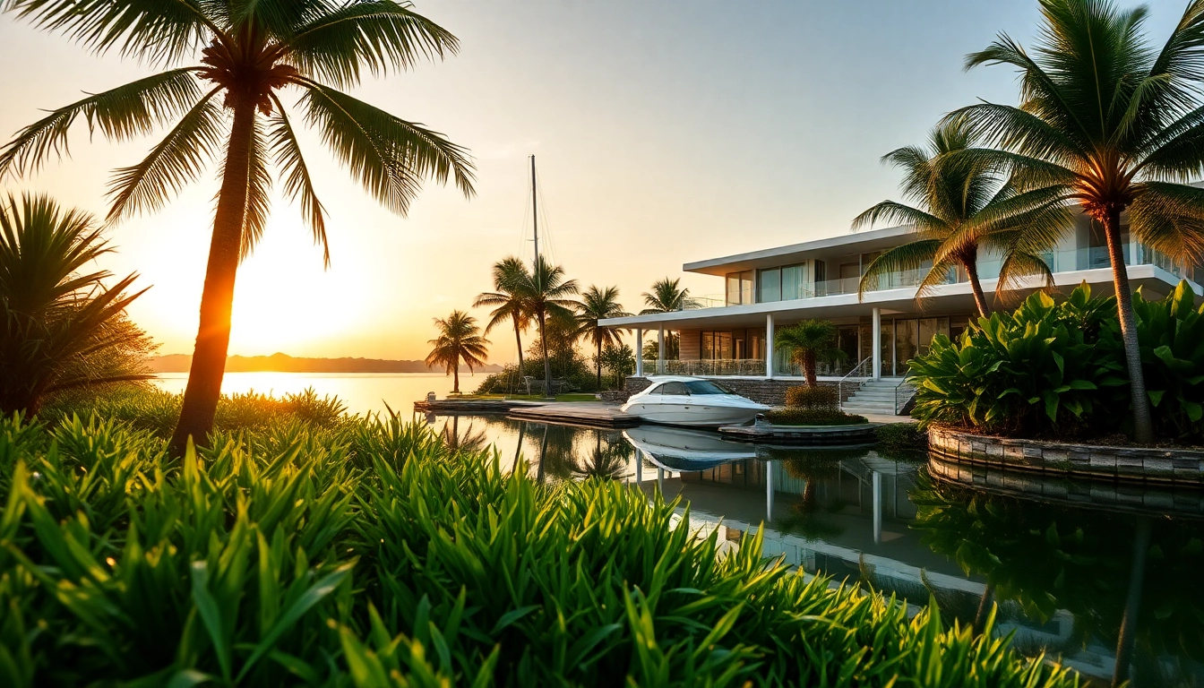 Dustin Rennie Mahogany Bay: Luxurious canal-front property with modern architecture in Belize's serene landscape.