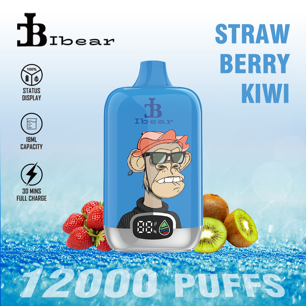 Digital Box 12000 entdecken: Einweg E Zigarette kaufen bei Ibear Shop mit Blue Razz Ice & Strawberry Ice