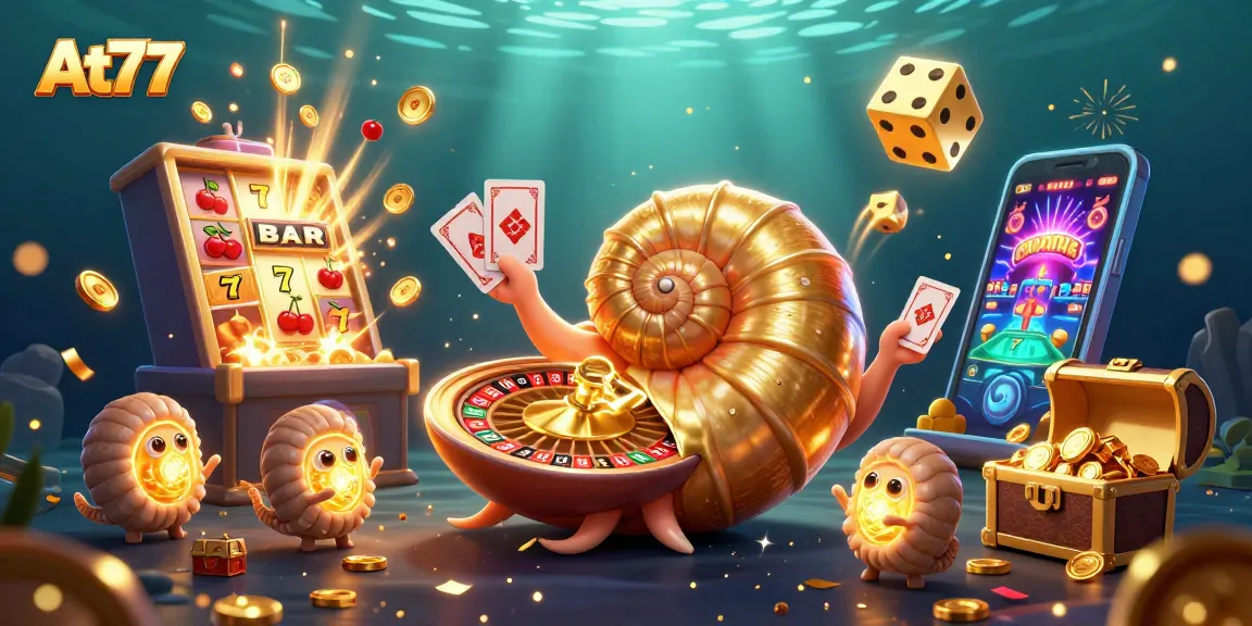 Experience the thrill of At77's casino world with vibrant games and golden rewards!