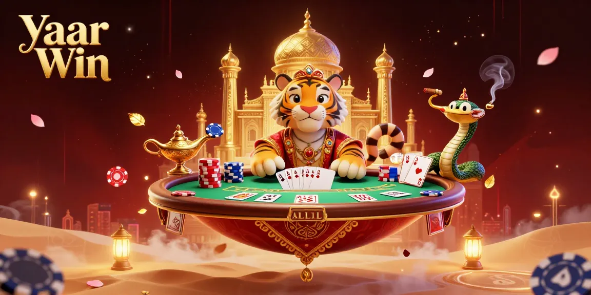 Engage with Yaar Win's magical gaming world through this vibrant, detailed casino scene.