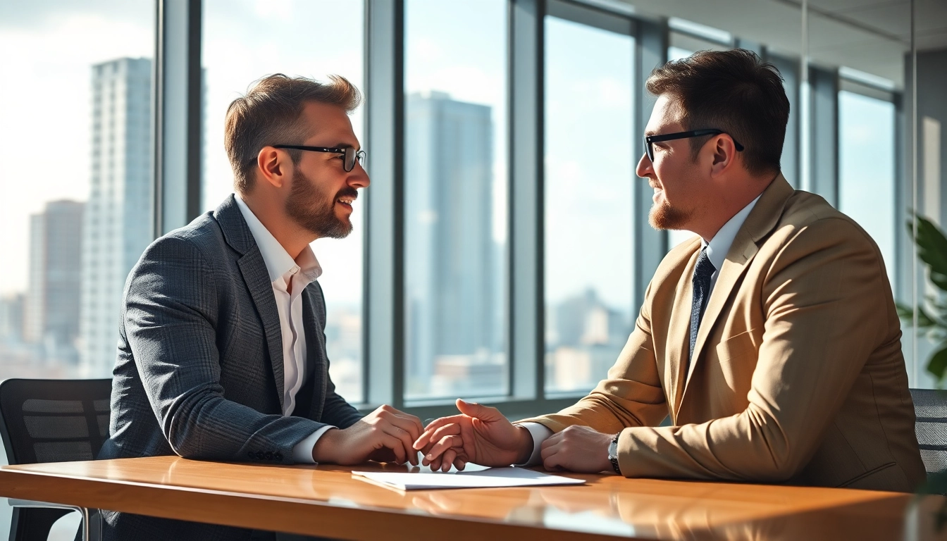 Fort Lauderdale workers compensation lawyer advising an injured client in a bright office.