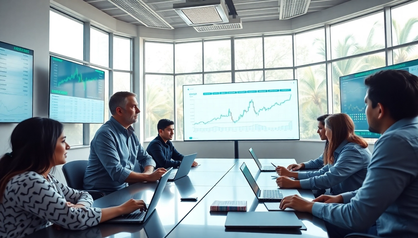 Students learning in a trading institute in Kerala, focused on stock market education.