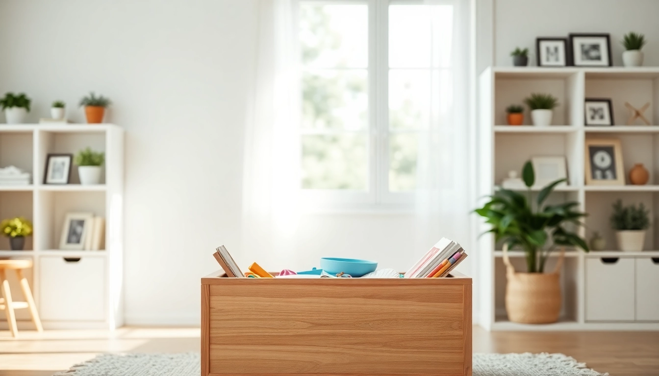 Organize your space with a stylish storage box showcasing neat interior arrangement.