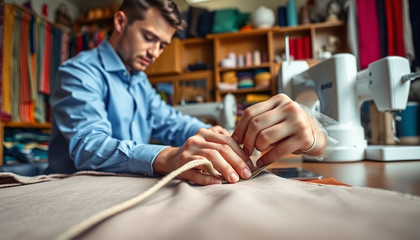 Expert alterations in Nashville TN featuring a skilled tailor transforming a garment.