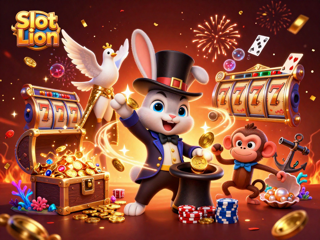 Experience exhilarating wins at Slot Lion with magical bonuses and vibrant gameplay illustrations.