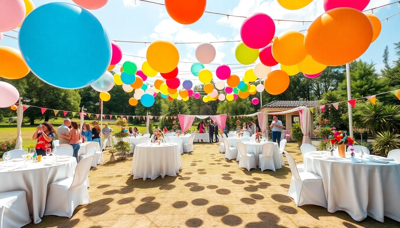Set up festive decorations and ambiance for your Party Rentals Near Me.