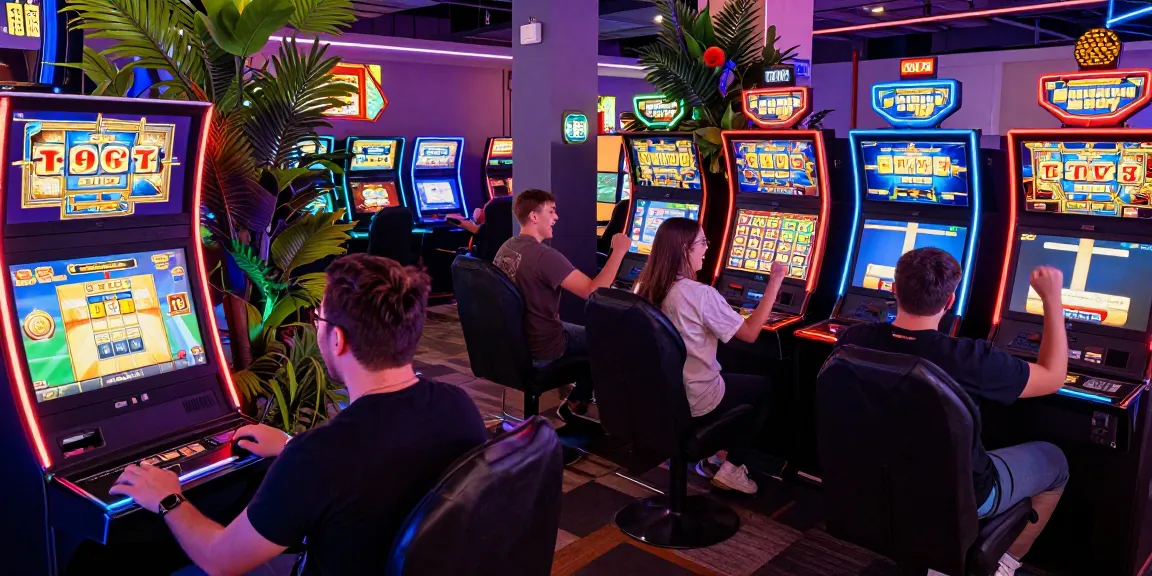 Pengalaman bermain slot777 di lounge gaming dengan suasana ceria dan menyenangkan.