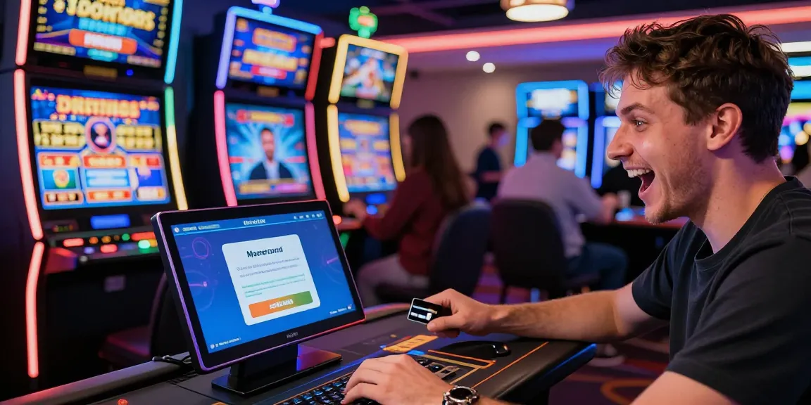 Players enjoying interactive gameplay at vibrant mastercard casinos, showcasing convenience of deposits.