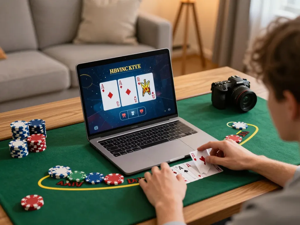 Experience online blackjack strategy at https://cm888.mobi/ from a cozy gaming setup.