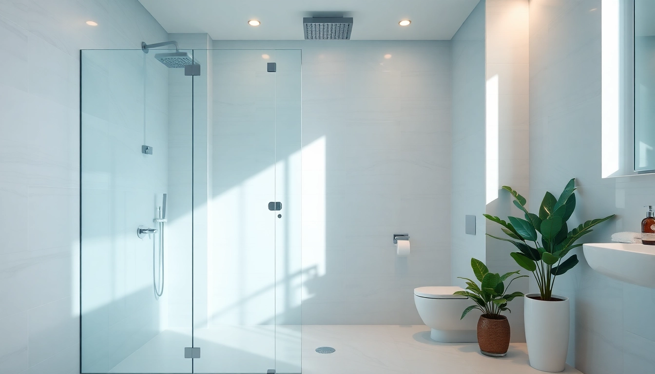 Elegant showers Australia showcased in a luxurious, modern bathroom with sleek features.