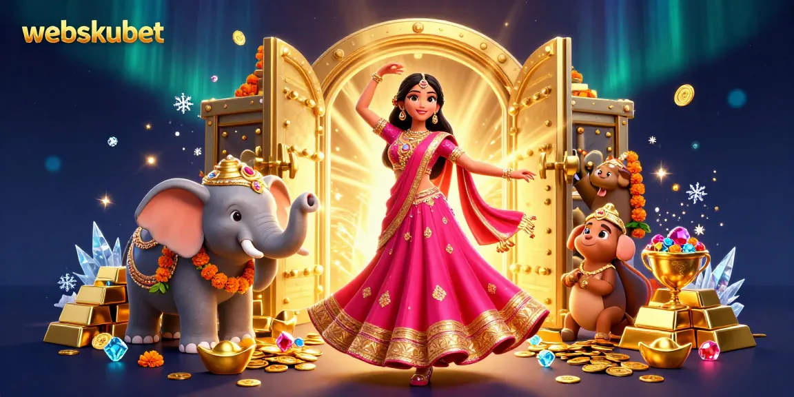 Engage in thrilling gameplay at webskubet, with gems, gold, and vibrant casino elements surrounding