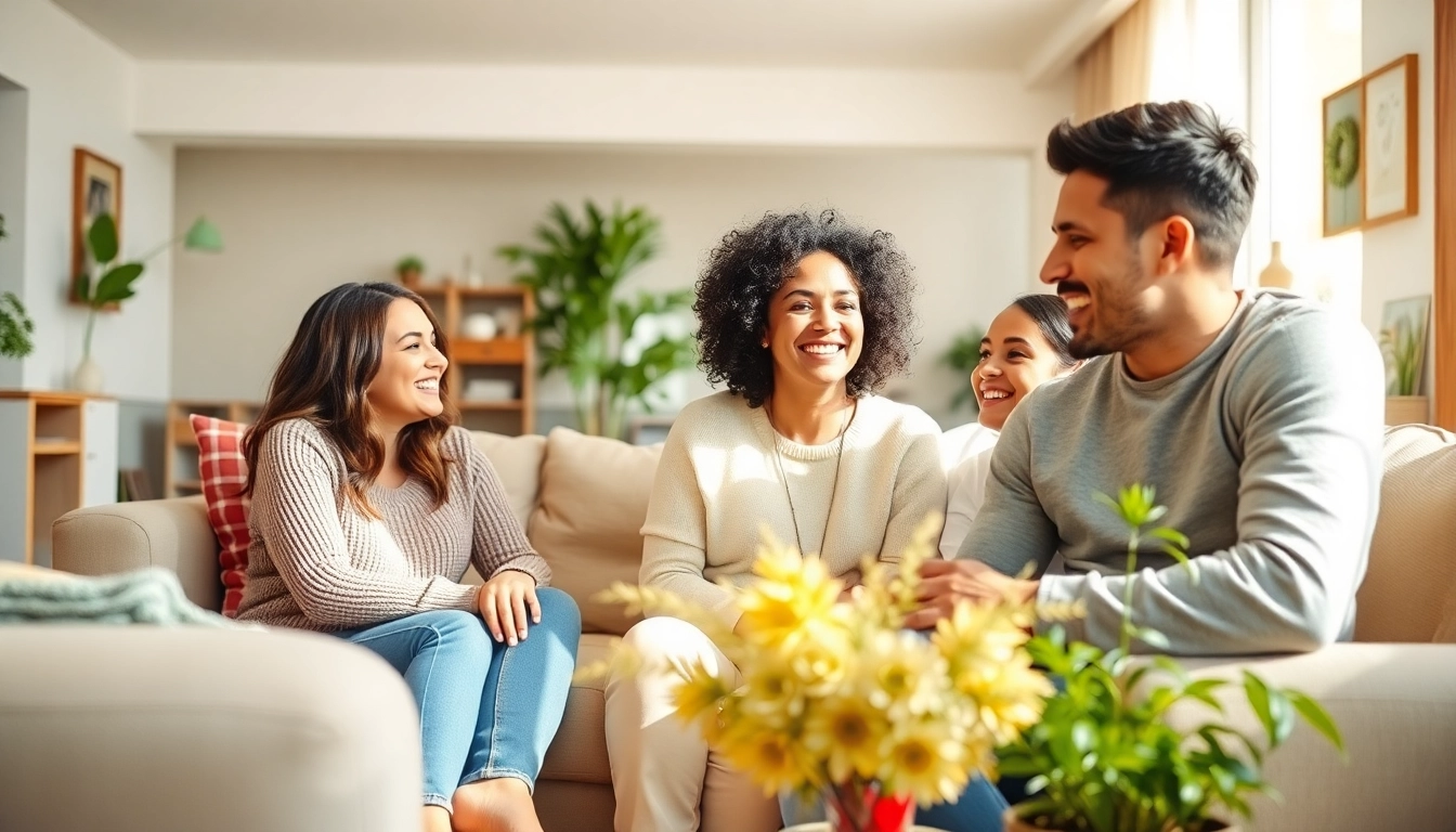 Showcasing guaranteed rent in Southall with happy tenants in a cozy living room environment.