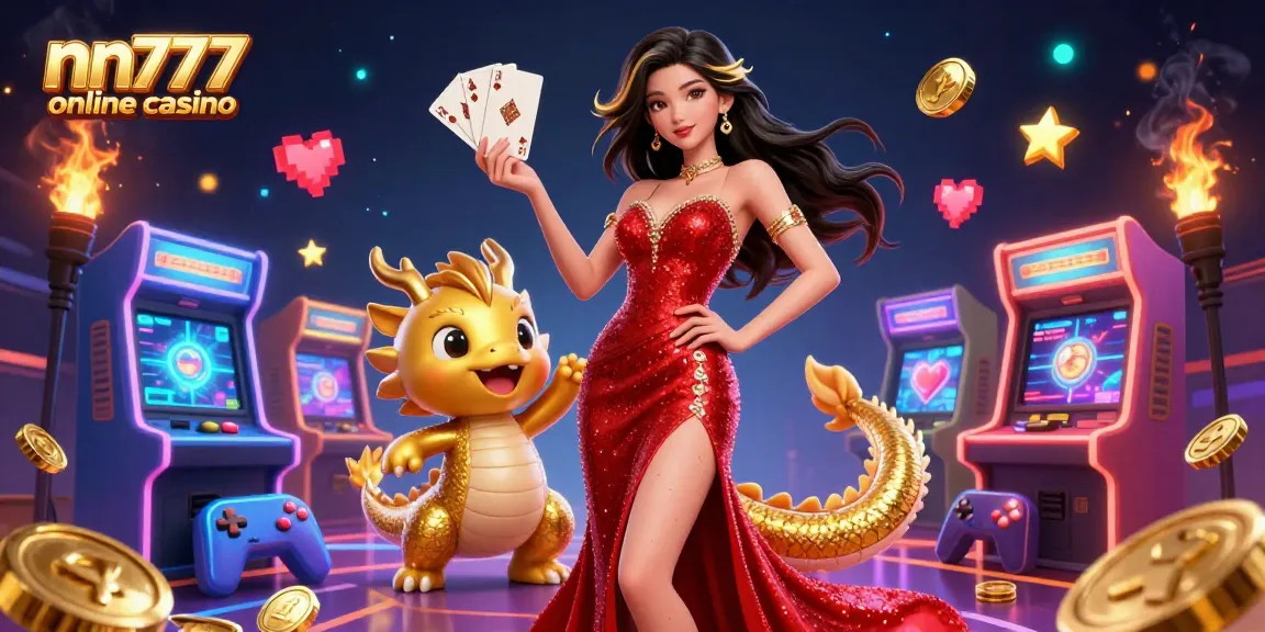Engage with the nn777 online casino experience through dynamic gaming visuals and vibrant characters.