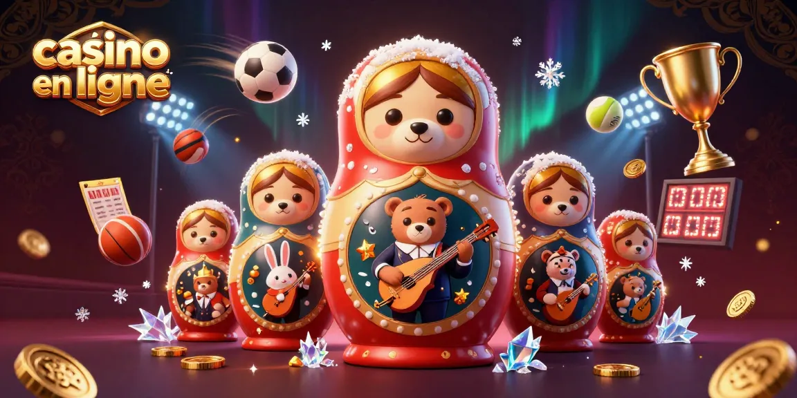 Découvrez le casino en ligne avec des ours et un lapin dans une scène festive.