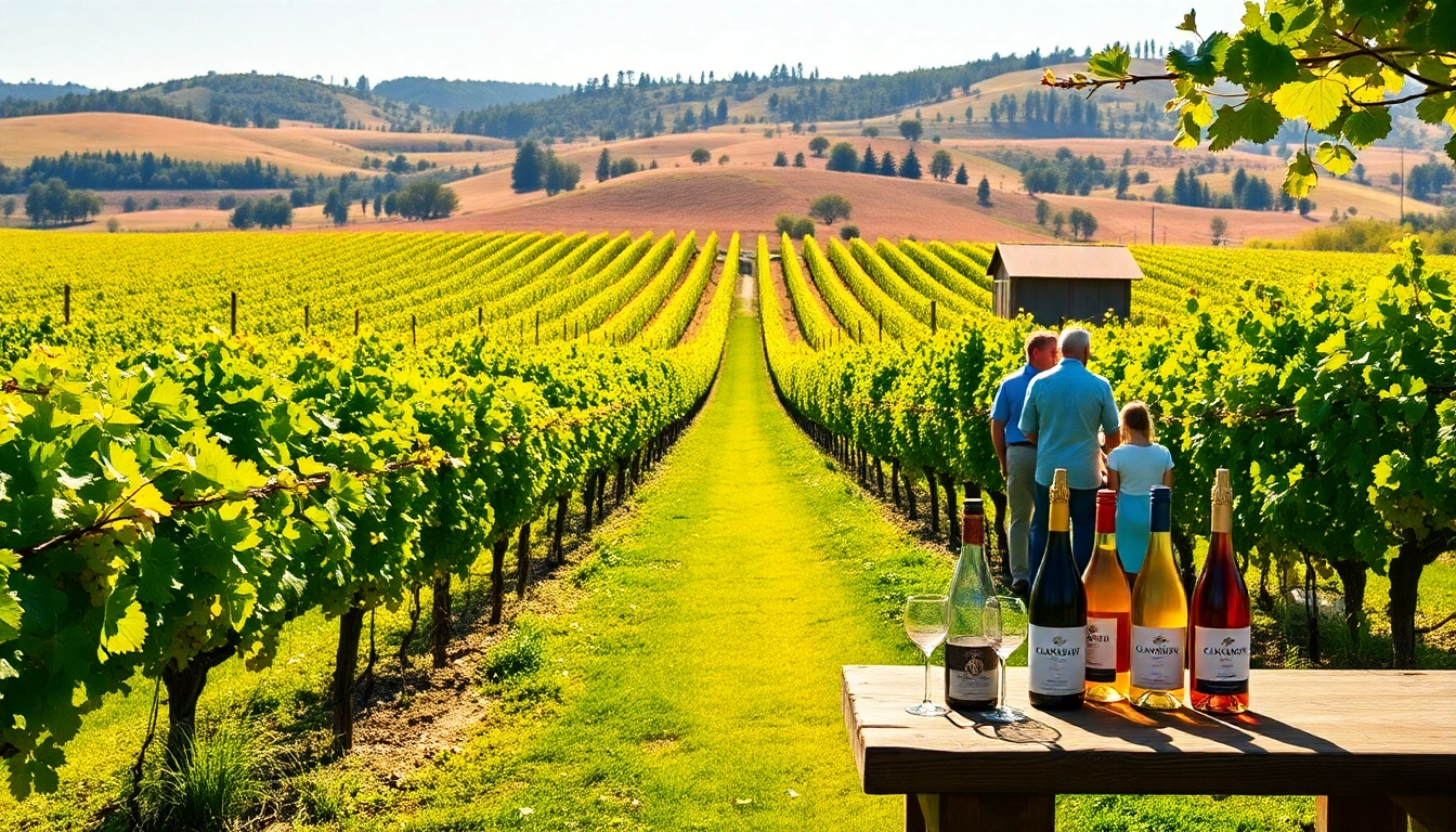 Gather around a rustic table with Clarksburg wines amidst a picturesque vineyard
