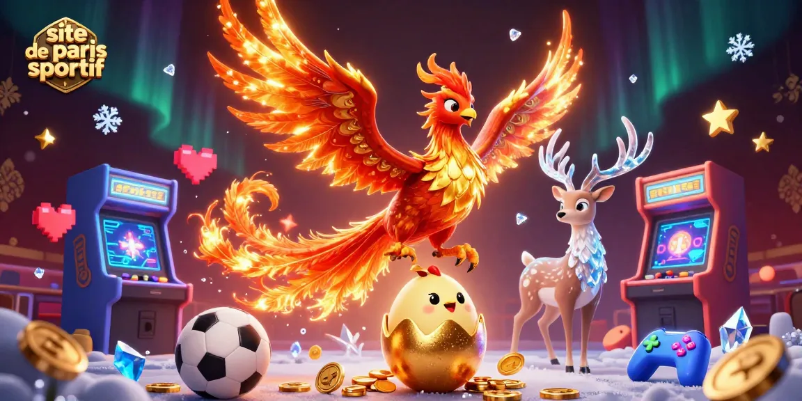 Jouer sur le site de paris sportif avec une illustration de personnages illusoires et des éléments de casino.
