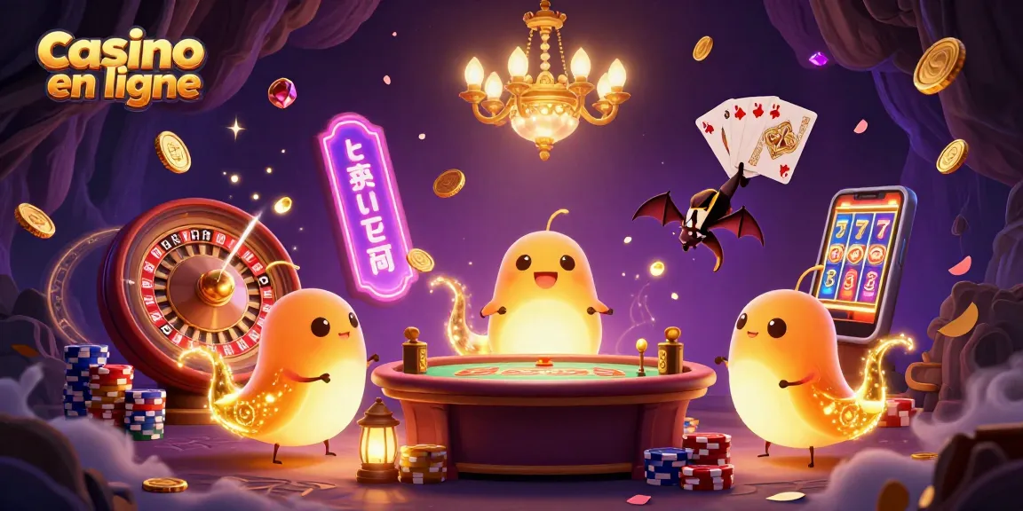 Jouer au casino en ligne sous l'éclairage des vers luisants dans une scène animée et lumineuse.