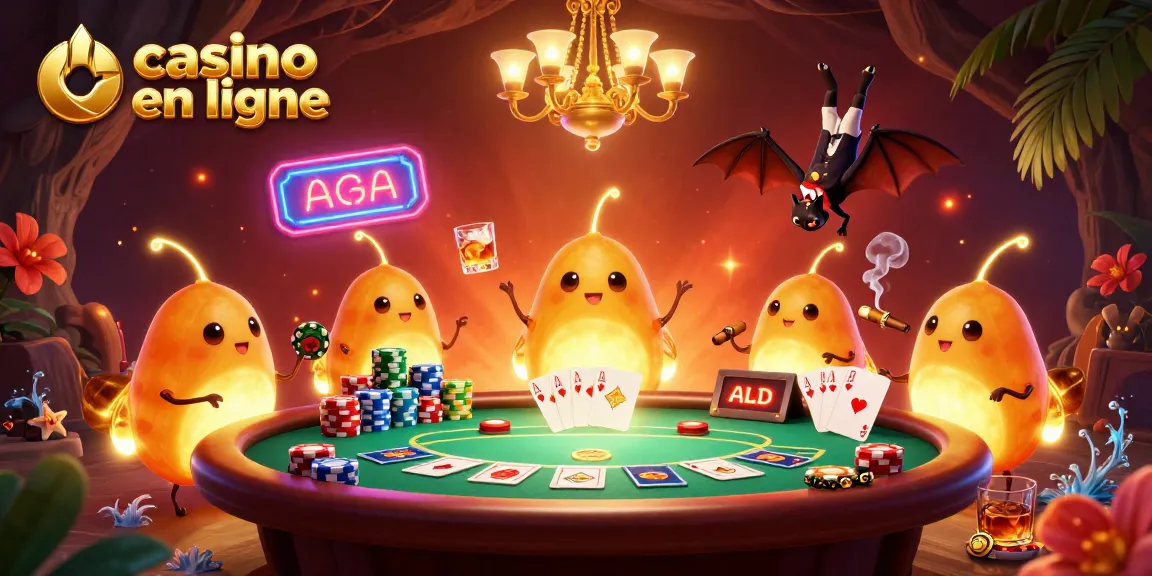 Éclairez votre expérience de casino en ligne avec des créatures lumineuses dans un univers de cartes et de jetons.