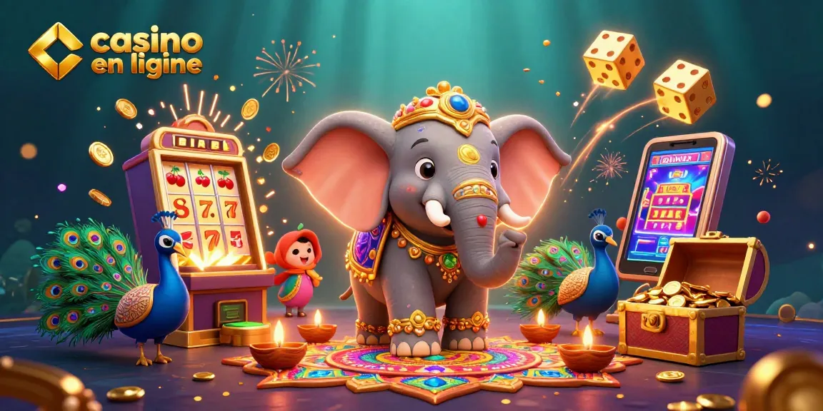 Profitez des jeux de casino en ligne captivants avec cette illustration 3D animée riche en détails.