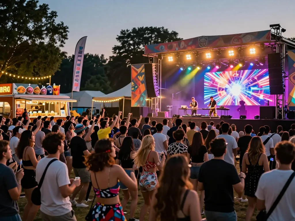 8Day electronic music festival with DJs and vibrant crowd celebrating music culture.