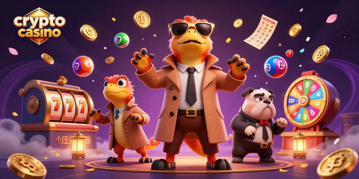 Ressentez l'excitation du crypto casino avec des raptors déguisés, des pièces et des lots en vol.