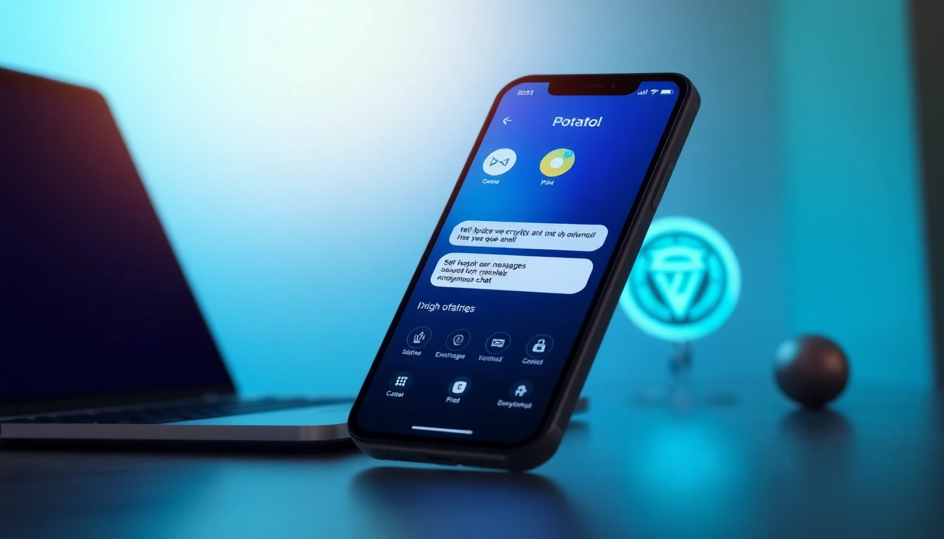 Potato app interface showcasing secure messaging features, enhancing user privacy.