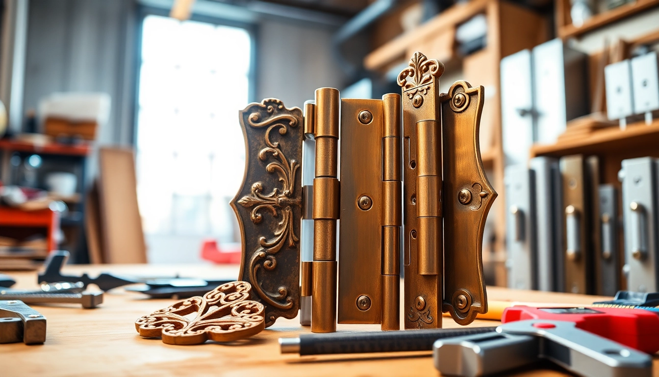 Showcase of diverse door hinges by a reputed Door Hinges Manufacturer highlighting quality craftsmanship.