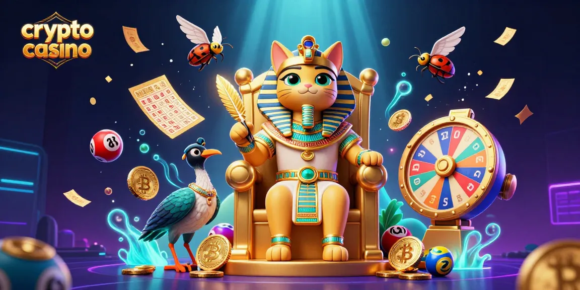 Gagnez en jouant dans un crypto casino avec des personnages colorés et des éléments de jeu en impression 3D.