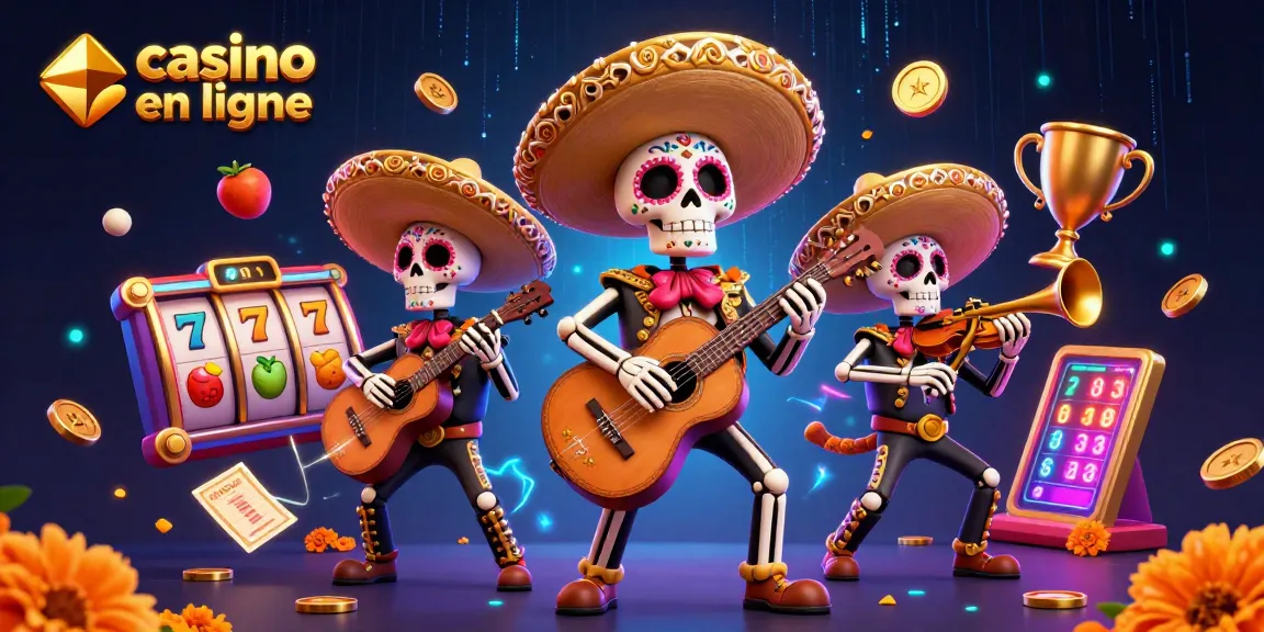 Découvrez les dangers des casinos en ligne avec un band de mariachi coloré, en jouant à des machines à sous.