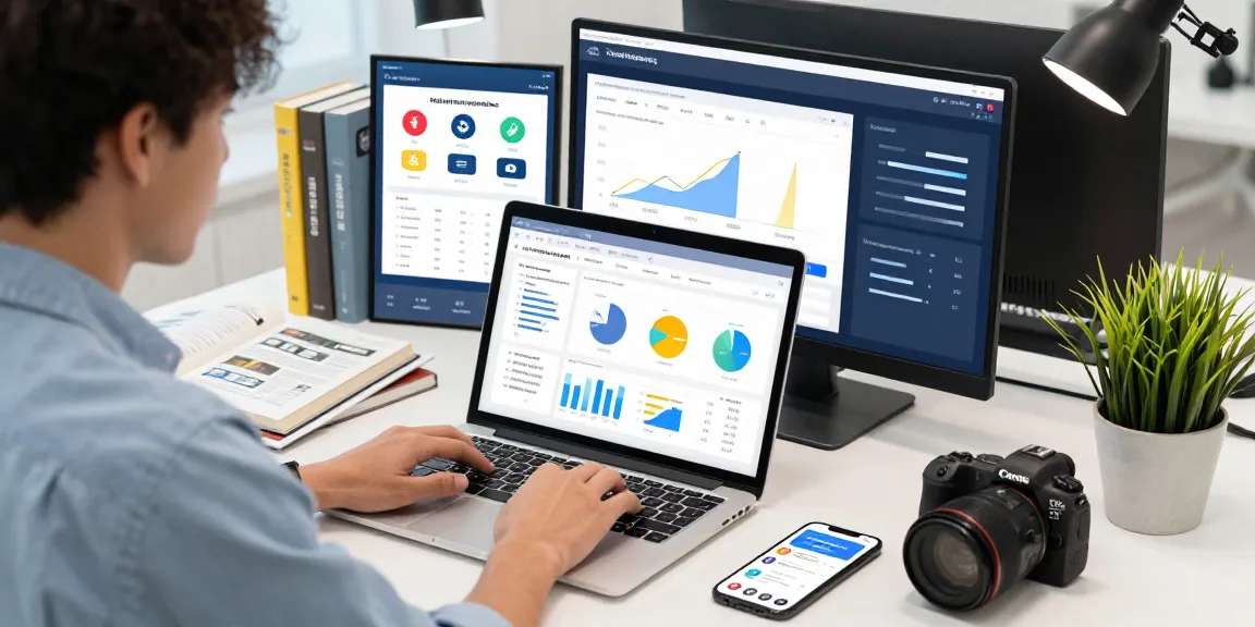 Analyzing purchase X followers metrics at a digital marketing workspace.