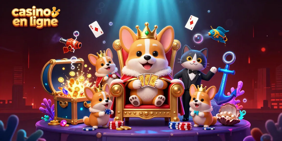 Jouez au casino en ligne avec des personnages animés dans un océan coloré rempli de trésors.