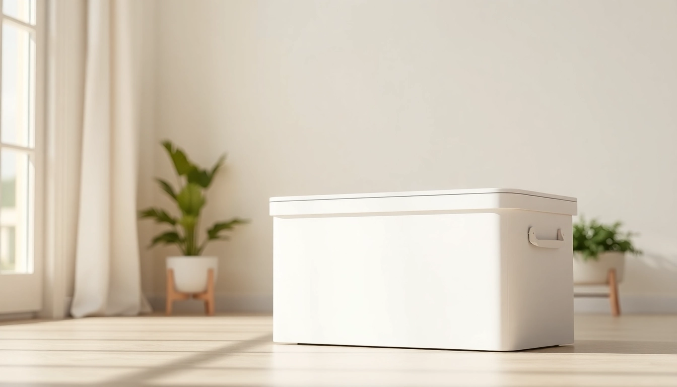 Organize your space with a stylish storage box featuring a minimalist design.