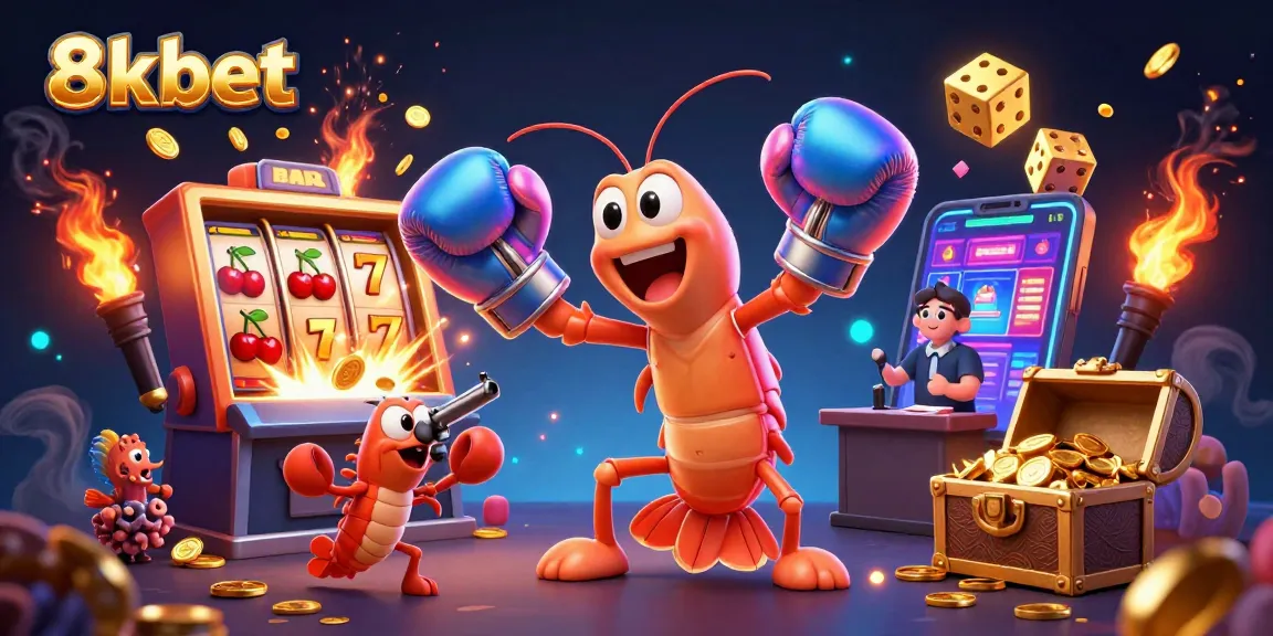 Engage in thrilling 8xbet gaming with dynamic characters and vibrant slot machine action.