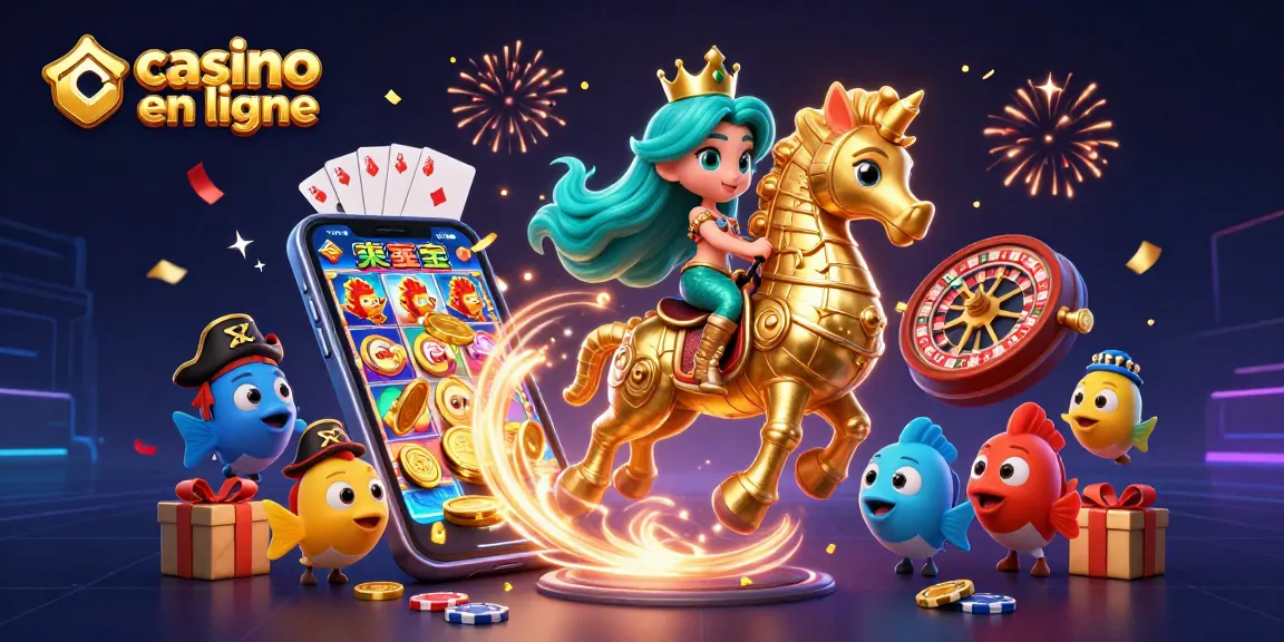 Découvrez le divertissement du casino en ligne avec une princesse sirène et ses compagnons colorés.