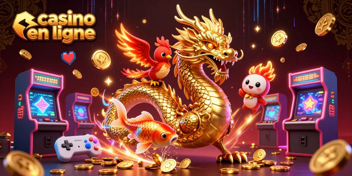 Actionnez les machines à sous dans le casino en ligne en jouant avec un dragon et un phoenix magiques.