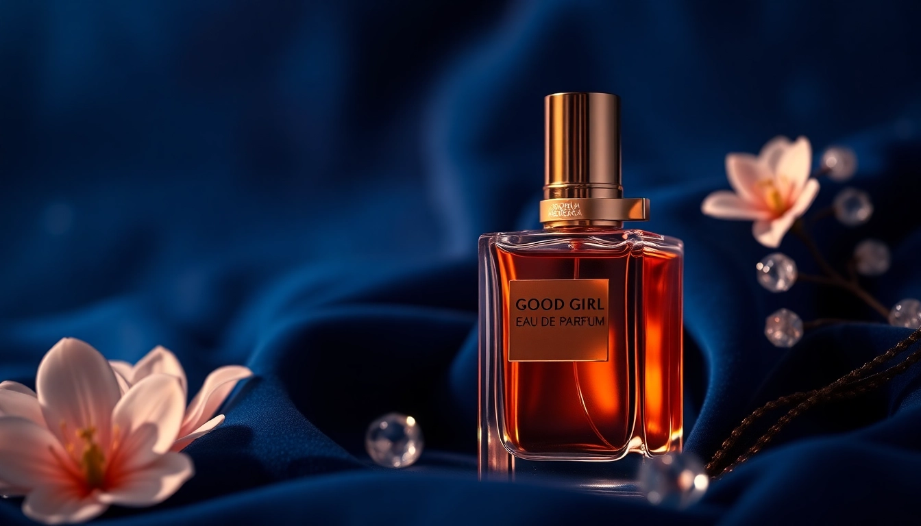 Indulge in Carolina Herrera Good Girl UK - an elegant fragrance bottle among luxurious decor.
