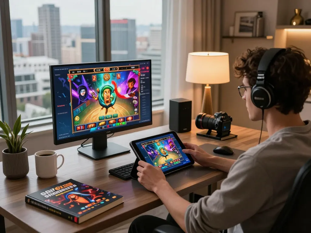 Engaging in online casino gaming at home with KINGGARUDA138, showcasing strategic gameplay.