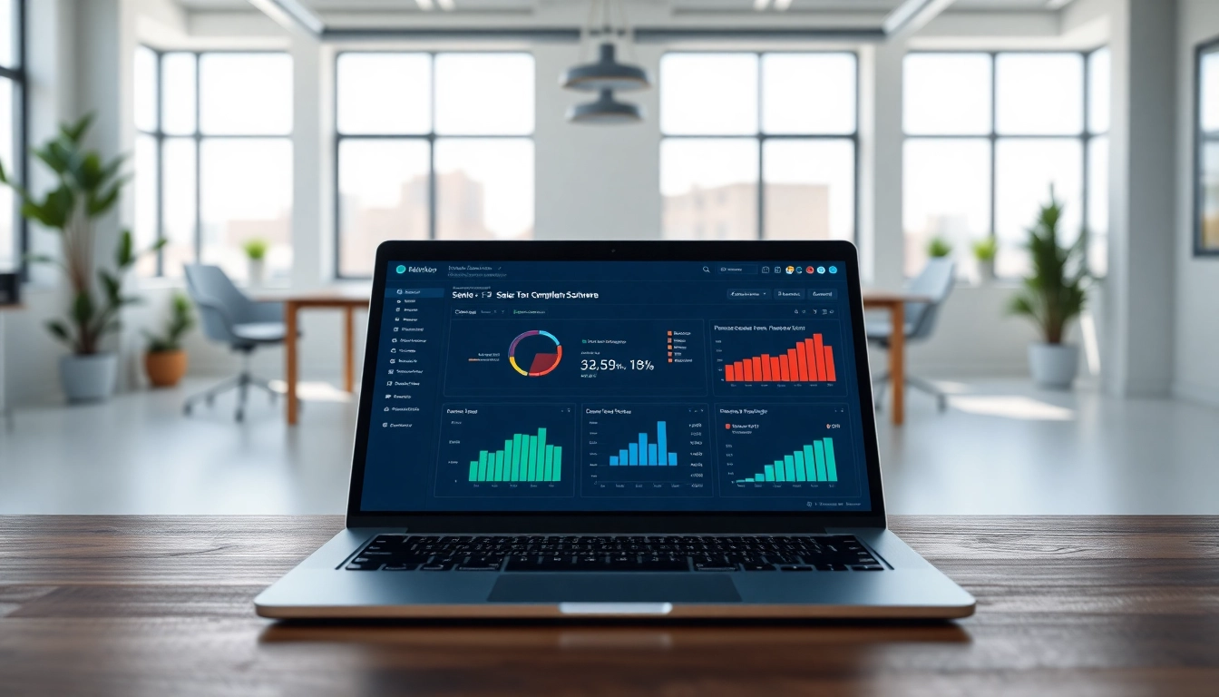 Visual representation of sales tax compliance software showcasing an intuitive dashboard.