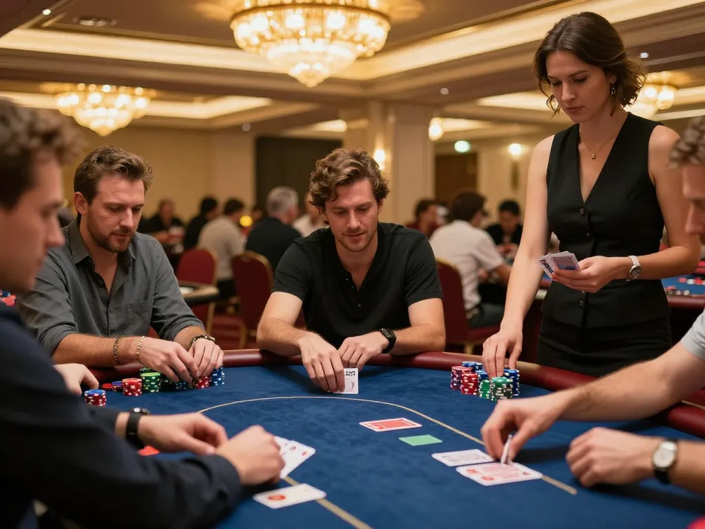Players enjoying intense poker gameplay at the 789 win casino, showcasing strategic moves and excitement