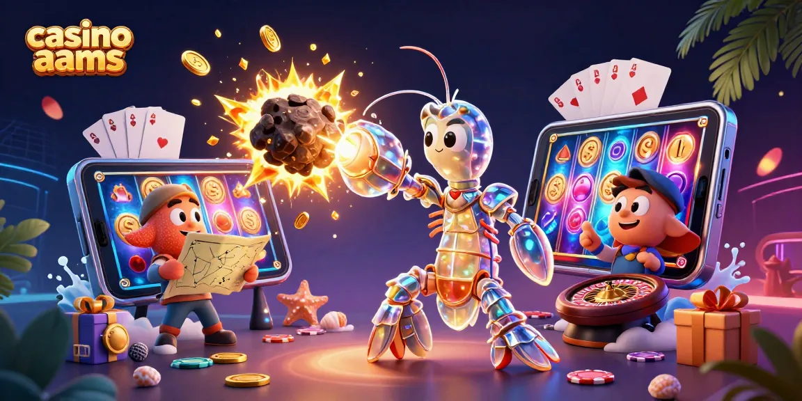 Giocando nei casinò non AAMS, il granchio samurai esplode asteroidi in gemme e monete.