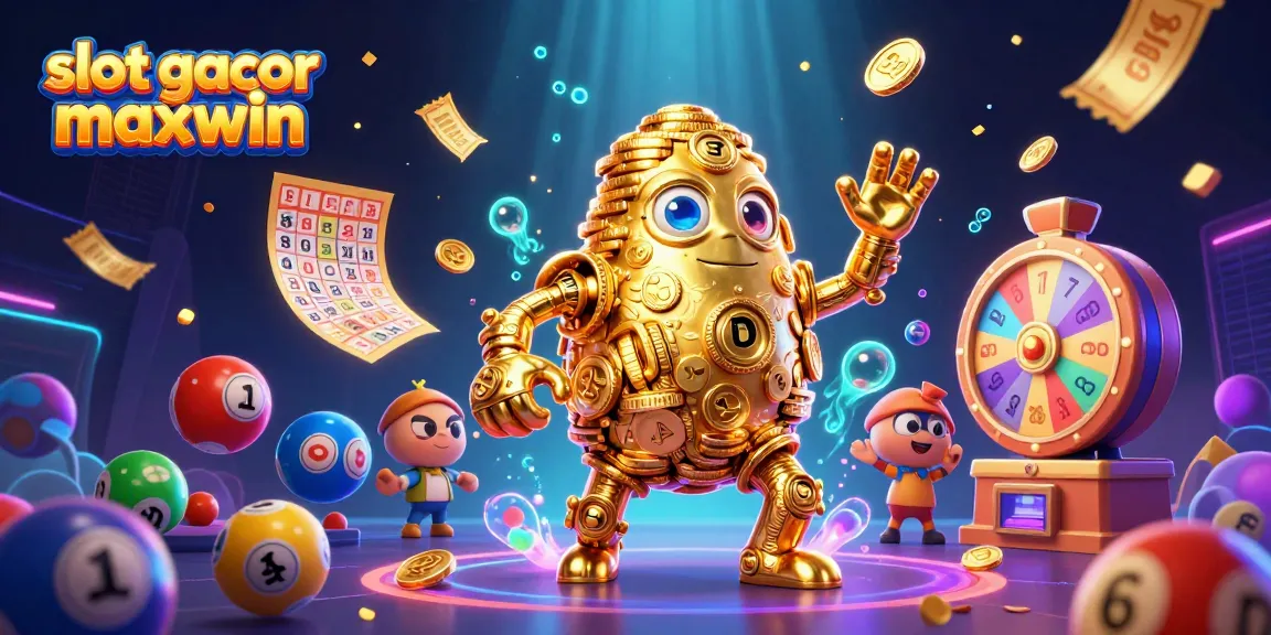 Experience the thrill of slot gacor maxwin with an engaging 3D casino illustration.